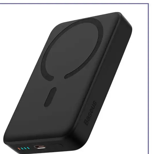 پاور بانک 10000 وایرلس 15 وات و تایپ سی 30 وات بیسوس Baseus PPCXM1030 Magnetic Mini Power Bank (E)