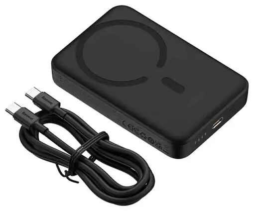 پاور بانک 10000 وایرلس 15 وات و تایپ سی 30 وات بیسوس Baseus PPCXM1030 Magnetic Mini Power Bank (E)