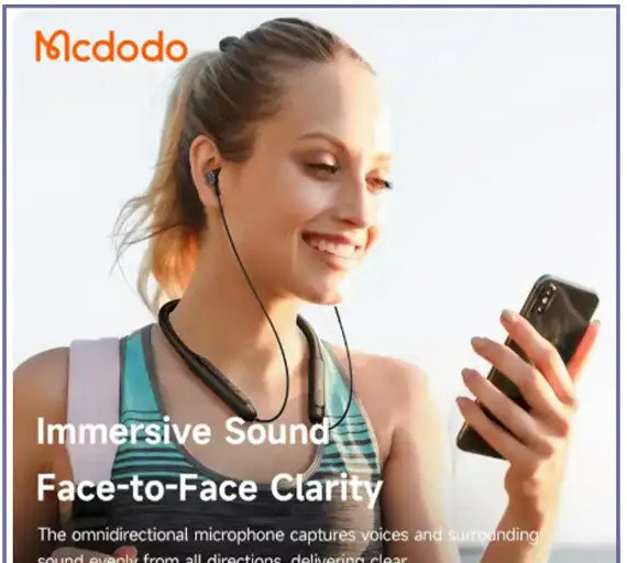 هندزفری گردنی مک دودو Mcdodo VerveFit Neck Wireless Neckband Headphones HP-893 (E)