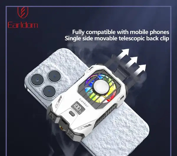 پنکه فن خنک کننده شارژی ارلدم Earldom Phone Cooling Bracket F15 (E)