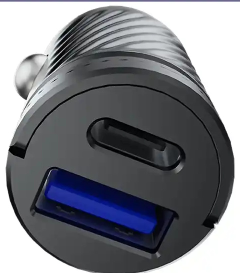 شارژر فندکی 36 وات دو پورت پاورلوژی Powerology Pico Dual-Port Car Charger PCCSR023BK (E)