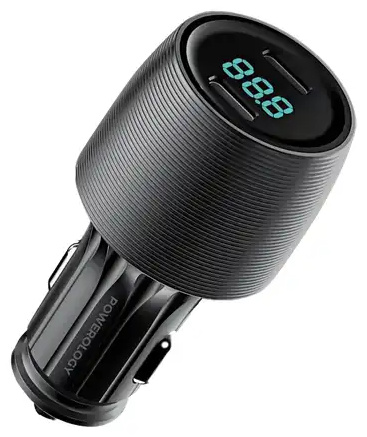 شارژر فندکی 66 وات دو پورت پاورولوژی Powerology VeloxCar Charger PCCSR021BK (E)