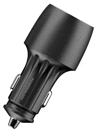 شارژر فندکی 66 وات دو پورت پاورولوژی Powerology VeloxCar Charger PCCSR021BK (E)