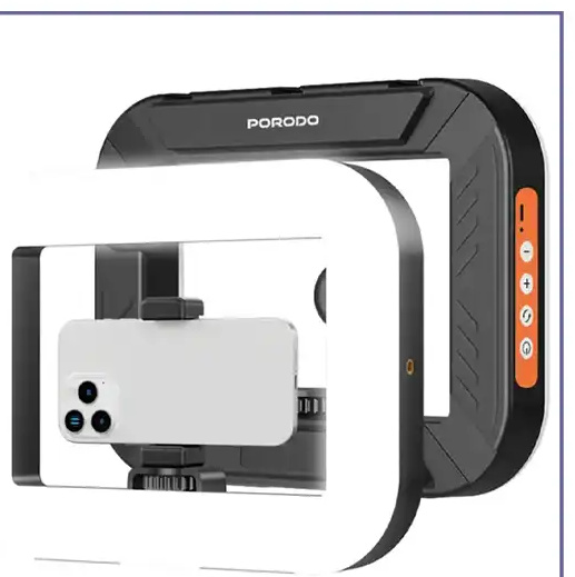 رینگ لایت دستی پرودو Porodo Handheld Ring Grip Camera PDLFST214BK (E)