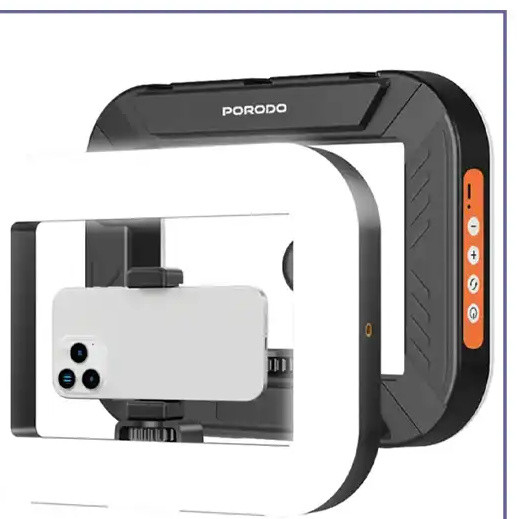 رینگ لایت دستی پرودو Porodo Handheld Ring Grip Camera PDLFST214BK (E)