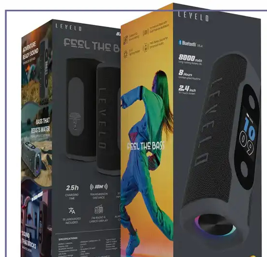 اسپیکر بلوتوثی لولو Levelo Bassbeat Portable Speaker LVLBASSBSPKRBK (E)