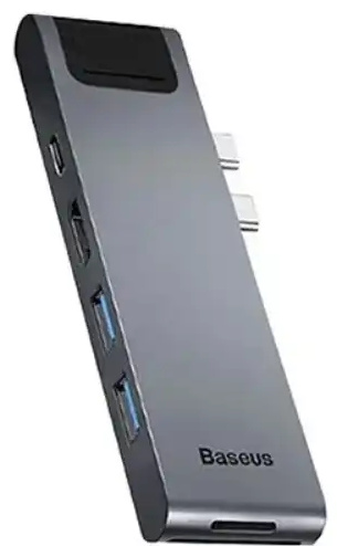 هاب تایپ سی 7 پورت مک بوک بیسوس Baseus Tunderbolt C+Pro Hub CAHUB-L0G (E)