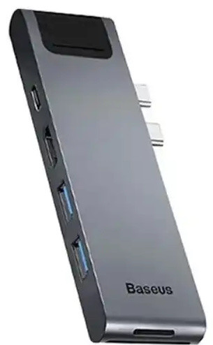 هاب تایپ سی 7 پورت مک بوک بیسوس Baseus Tunderbolt C+Pro Hub CAHUB-L0G (E)