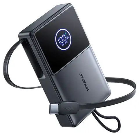 پاوربانک 10000 با کابل جمع شونده 22.5 وات جویروم JOYROOM JR-PR1 Retractable Power Bank (E)