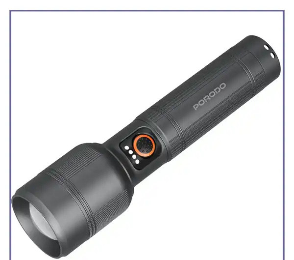 چراغ قوه 2600 لومن شارژی پرودو Porodo Lumalite Flashlight PDFL9972GY (E)