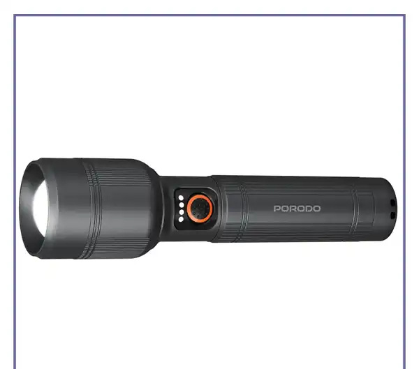 چراغ قوه 2600 لومن شارژی پرودو Porodo Lumalite Flashlight PDFL9972GY (E)