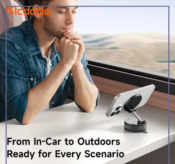 هولدر وکیومی مگنتی تاشو موبایل مک دودو MCDODO TB-8540 CarGO Car Phone Holder (E)