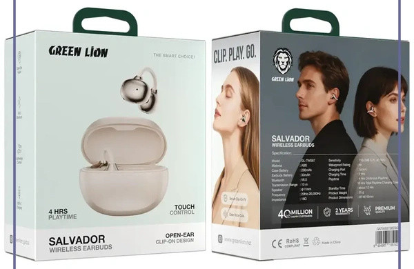 هندزفری بیسیم گرین لاین Green Lion Salvador Wireless Earbuds GNTWS87SBDGY (E)