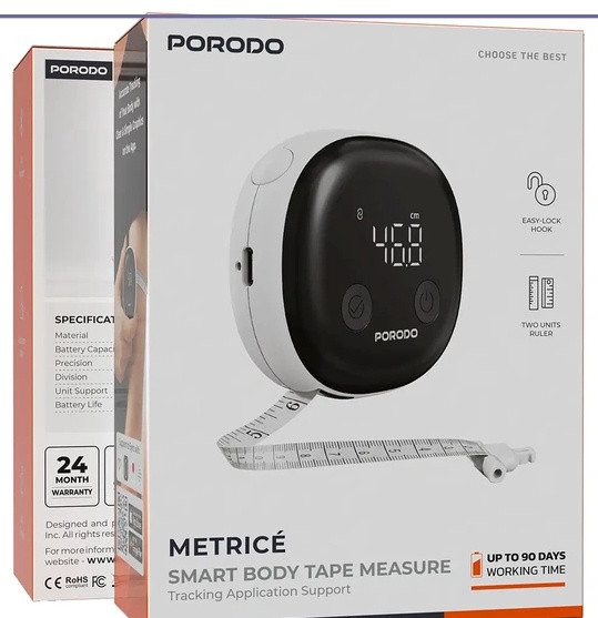 متر نواری هوشمند بدن پرودو Porodo METRICE Smart Body Measure Tape With Bluetooth PDER30 (E)