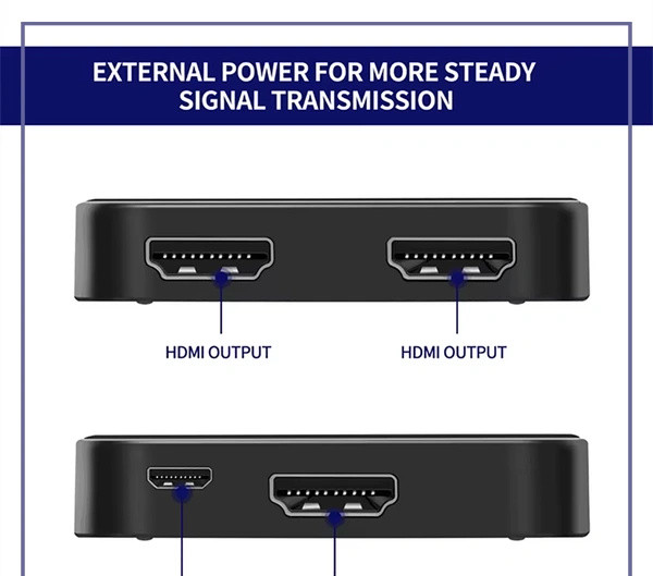 مبدل و سوئیچ 1به2 HDMI کوتسی Coteci HDMI Splitter Adapter OF-037 (E)