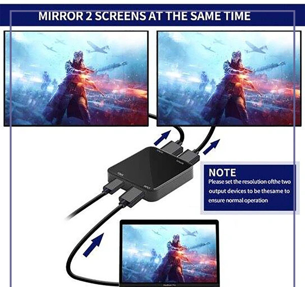 مبدل و سوئیچ 1به2 HDMI کوتسی Coteci HDMI Splitter Adapter OF-037 (E)