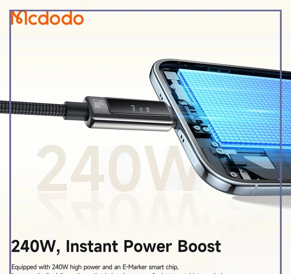 کابل شارژ دو سر تایپ سی 240W مک دودو Mcdodo Cab Vision 240W 1.2m CA-8900 (E)