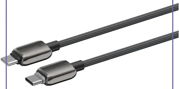 کابل شارژ 60W دوسر تایپ سی پاورولوژی Powerology USB-C To USB-C Charging Cable PWDC60D (E)