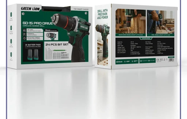 دریل چکشی شارژی گرین لاین Green Lion GD-15 Hammer Drill GNGD15D18V (E)