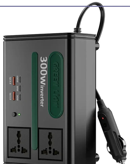اینورتر خودرو گرین لاین Green Lion GC-300 Car Inverter GNGC300PINBK (E)