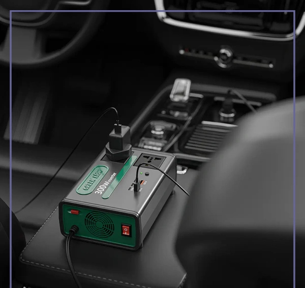 اینورتر خودرو گرین لاین Green Lion GC-300 Car Inverter GNGC300PINBK (E)