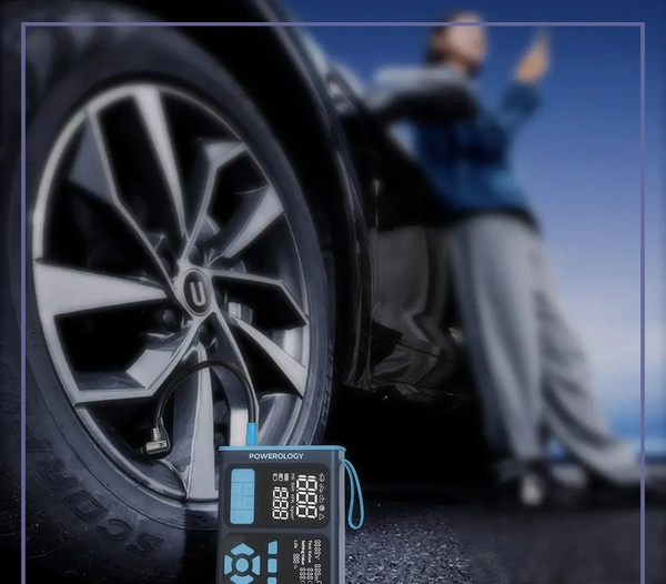 پاوربانک جامپ استارات و پمپ باد پاورولوژی Powerology Power Bank & Jump Starter PPBCHA95BKBU (E)