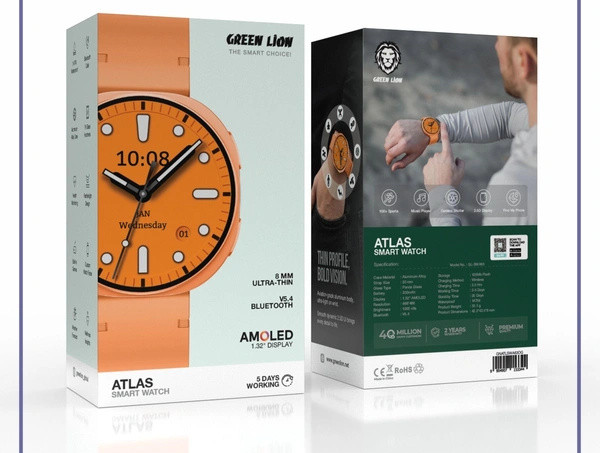 ساعت هوشمند گرین لاین Green Lion Atlas Smart Watch GNATLSWA63BK (E)