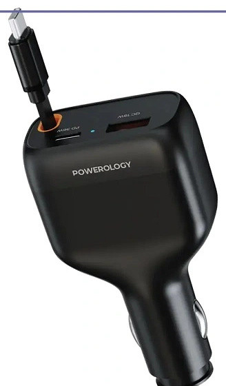شارژر فندکی 81وات پاورولوژی Powerology Cyber Car Charger PCCSR027BK (E)