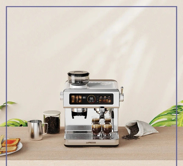 دستگاه قهوه ساز نیمه اتوماتیک با پنل کنترل لمسی لپرسو Lepresso Deliziosa Coffee Machine LPCFFSCM0098SL (E)