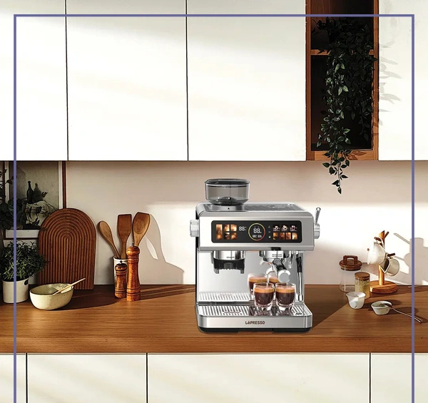 دستگاه قهوه ساز نیمه اتوماتیک با پنل کنترل لمسی لپرسو Lepresso Deliziosa Coffee Machine LPCFFSCM0098SL (E)