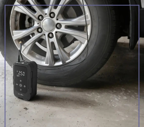 پمپ باد لاستیک خودرو پرودو PORODO BLUE AIRO CAR TYRE INFLATOR PB905ABK (E)