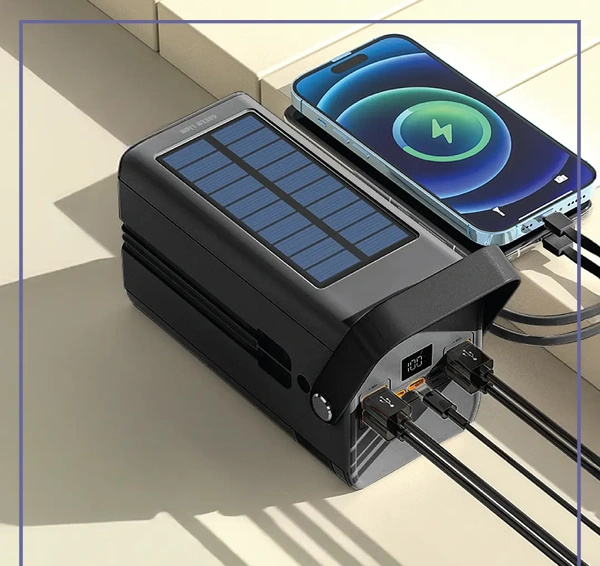 پاوربانک خورشیدی گرین لاین GREEN LION SOLAR X 80000MAH POWER BANK GNSOLXPB80BK (E)