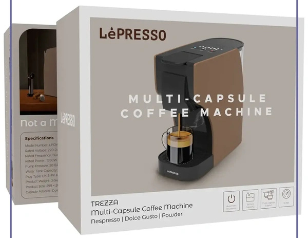 دستگاه قهوه ساز کپسولی لپرسو LEPRESSO TREZZA COFFEE MAKER LPCM6618BR (E)