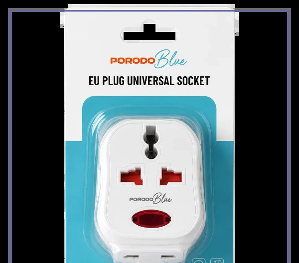 مبدل برق 1500 وات پرودو Porodo Blue EU Plug Universal Socket PB588WH (E)