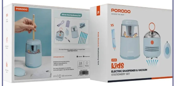 ست لوازم تحریر شارژی کودکان پرودو Porodo Kids Electric Stationary Set PDLFST130 (E)