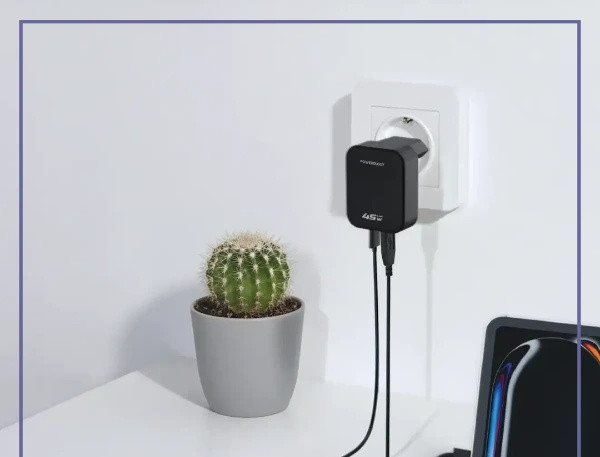 شارژر دیواری پاورولوژی Powerology Crab Foldable EU GaN Charger PWCUQC066BK (E)