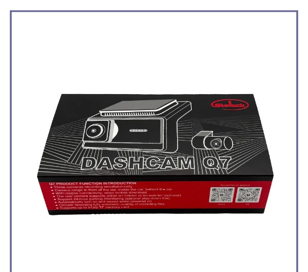 ثبت وقایع سه دوربین خودرو استیلاک 2K با رابط ACC مدل Stelock Q7 (E)