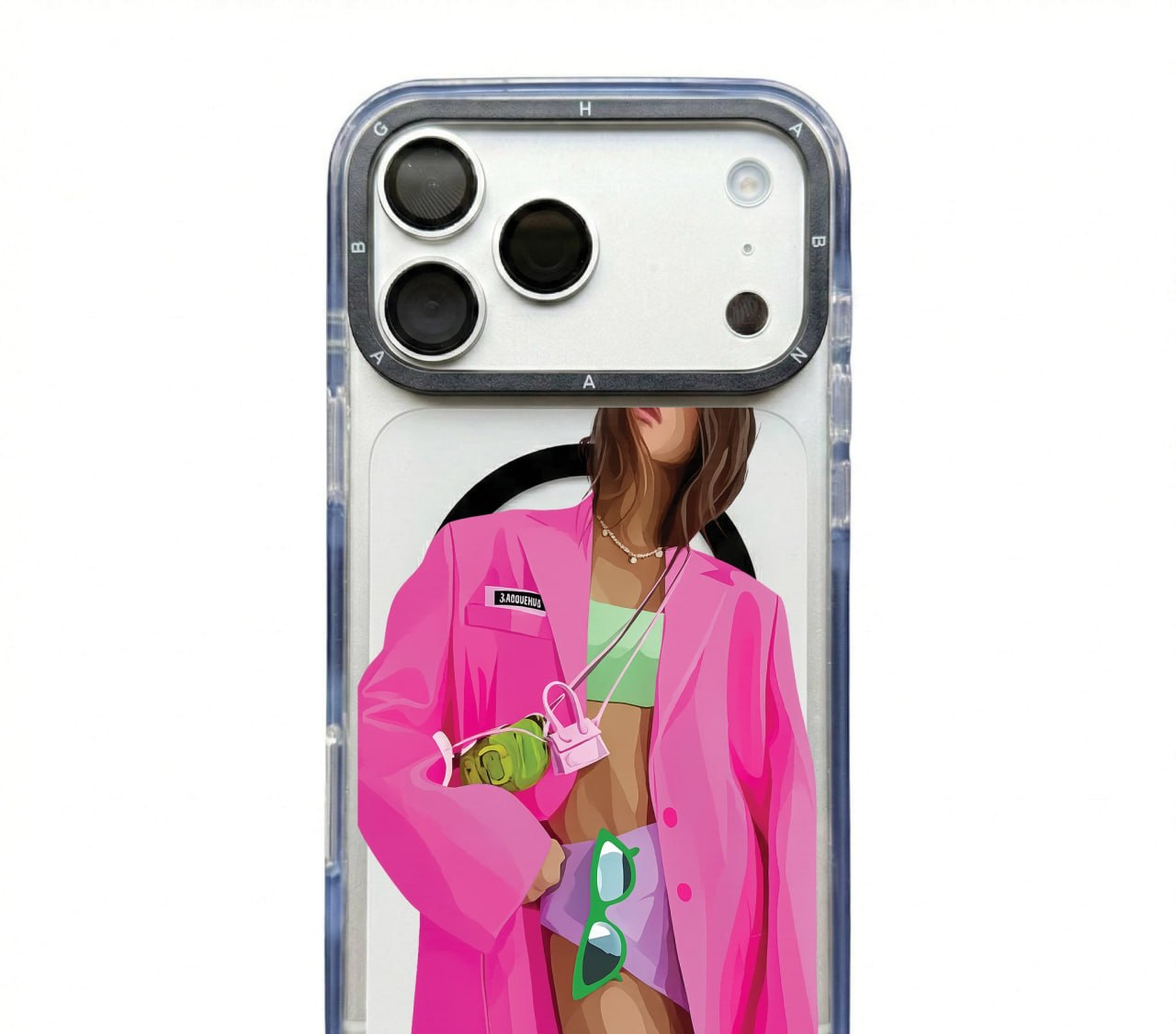 قاب دختر کت صورتی Pink Girl با مگ سیف آیفون (G)