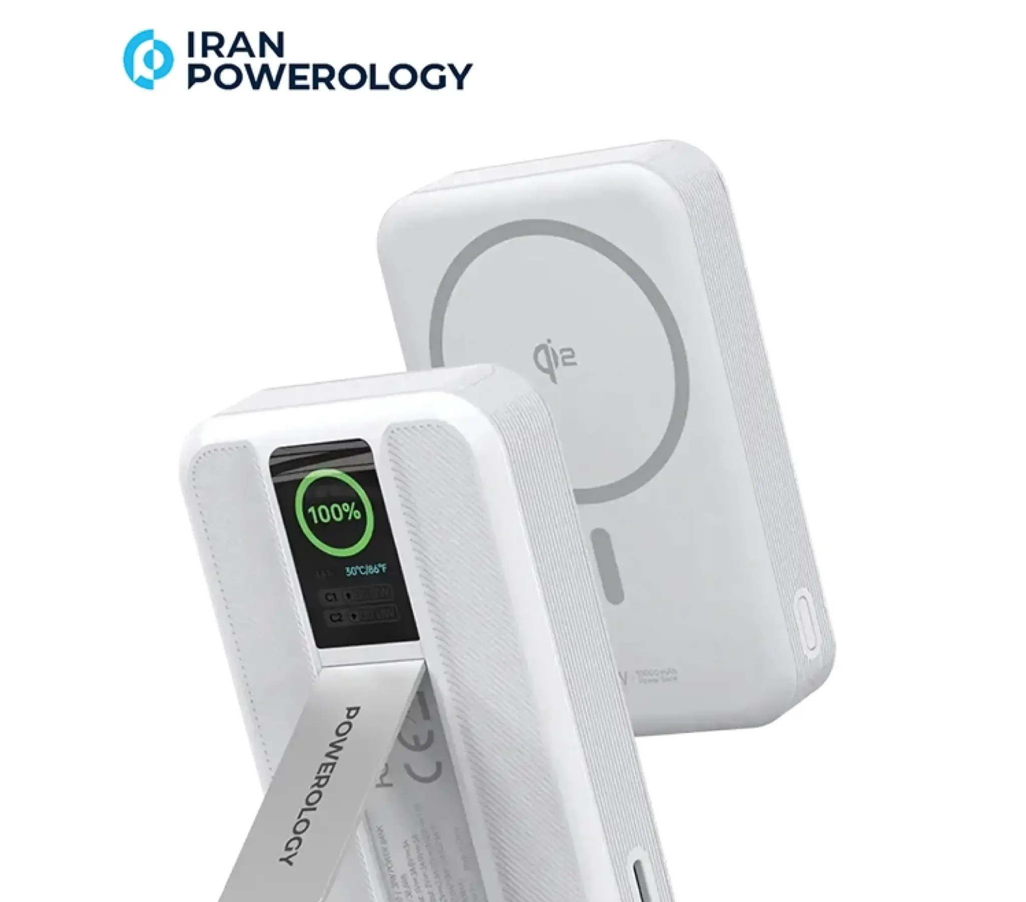 پاور بانک پاورولوژی استند شو Powerology Vision-10000MAH Magsafe Power Bank (G)