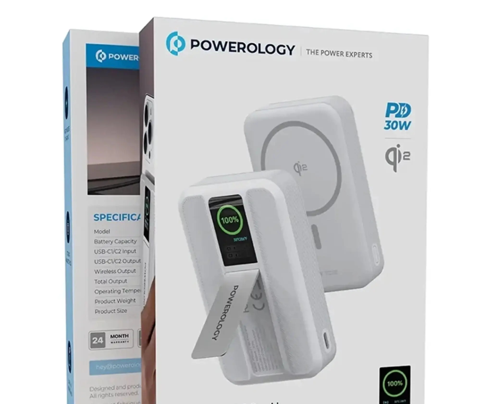 پاور بانک پاورولوژی استند شو Powerology Vision-10000MAH Magsafe Power Bank (G)