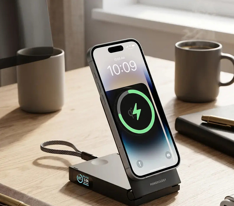 پاور بانک پاورولوژی Powerology FlipMag 10000MAH Magsafe Power Bank (G)
