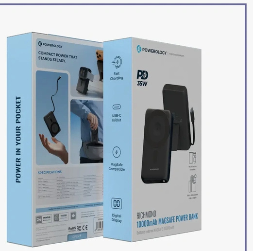 پاوربانک 10000 مگ سیف پاورولوژی Powerology Magsafe Power Bank PPBCHA105 (E)