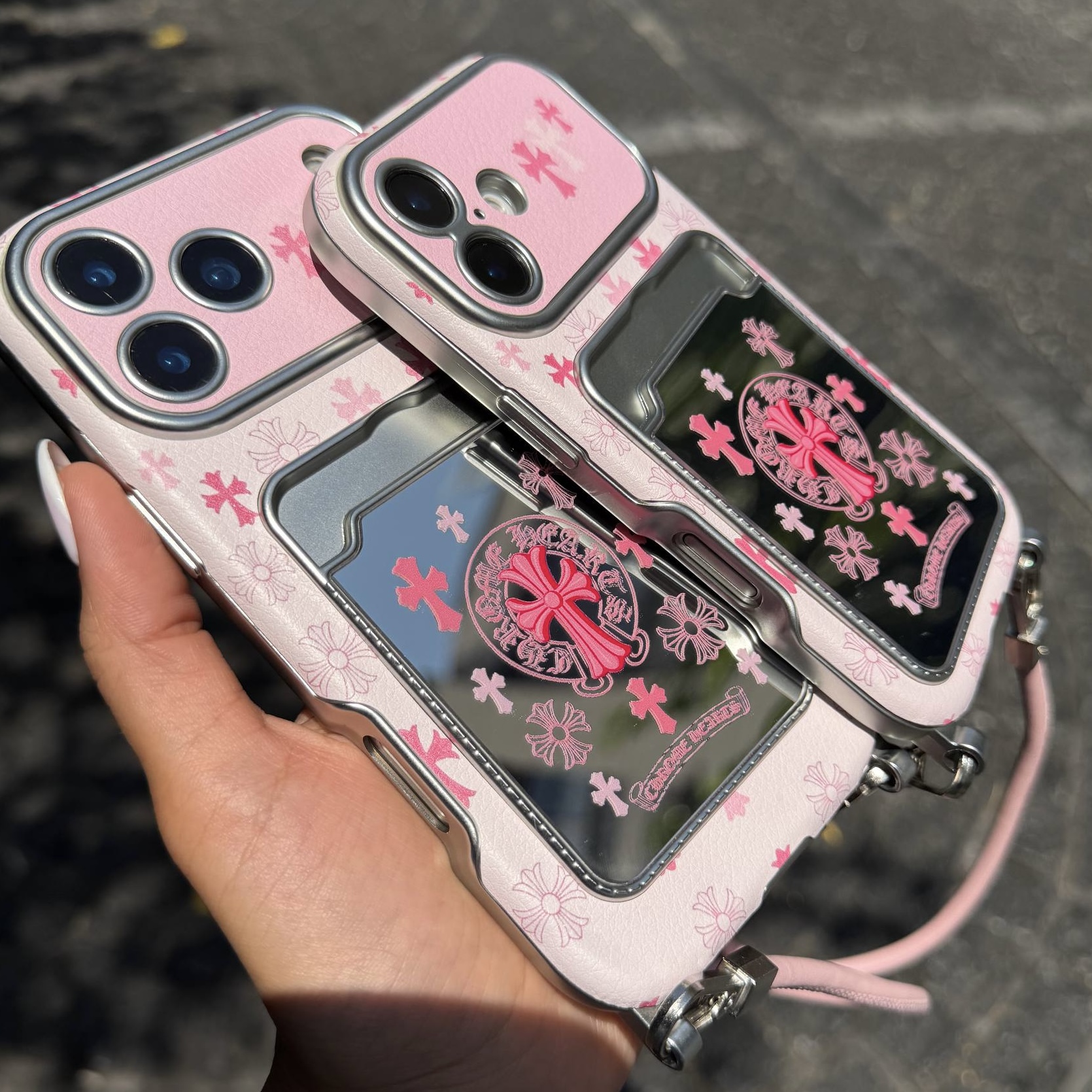 قاب گوشی مدل princess chrome heart c4808 (T)