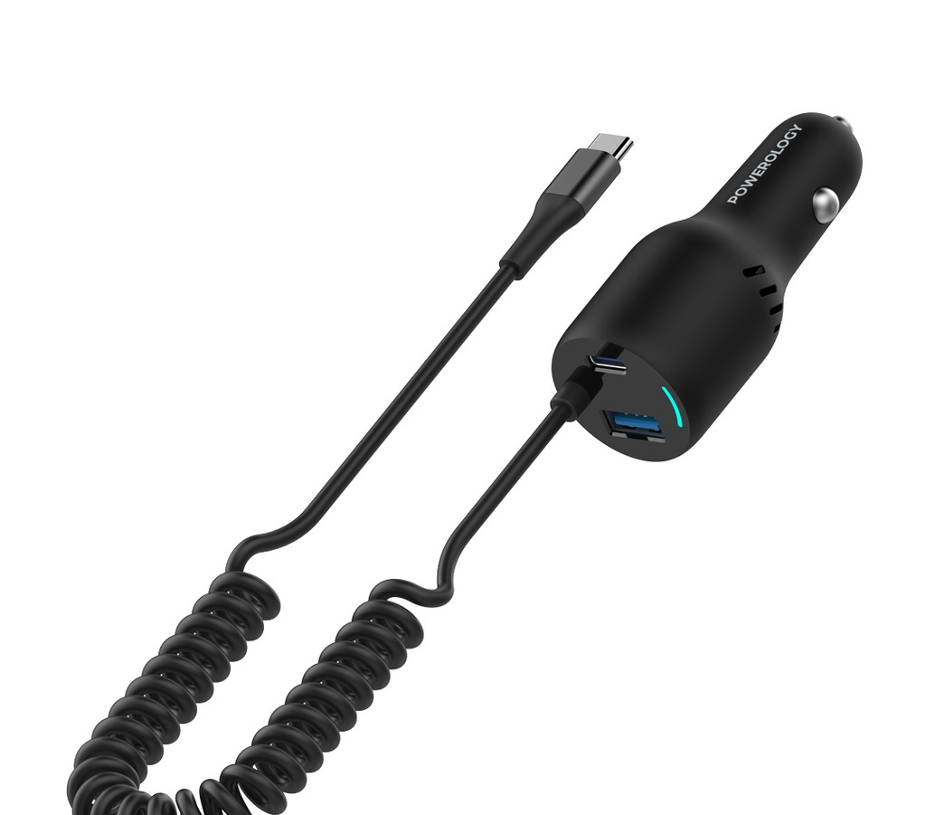 شارژر فندکی پاورولوژی Powerology Triple Output Car Charger (G)