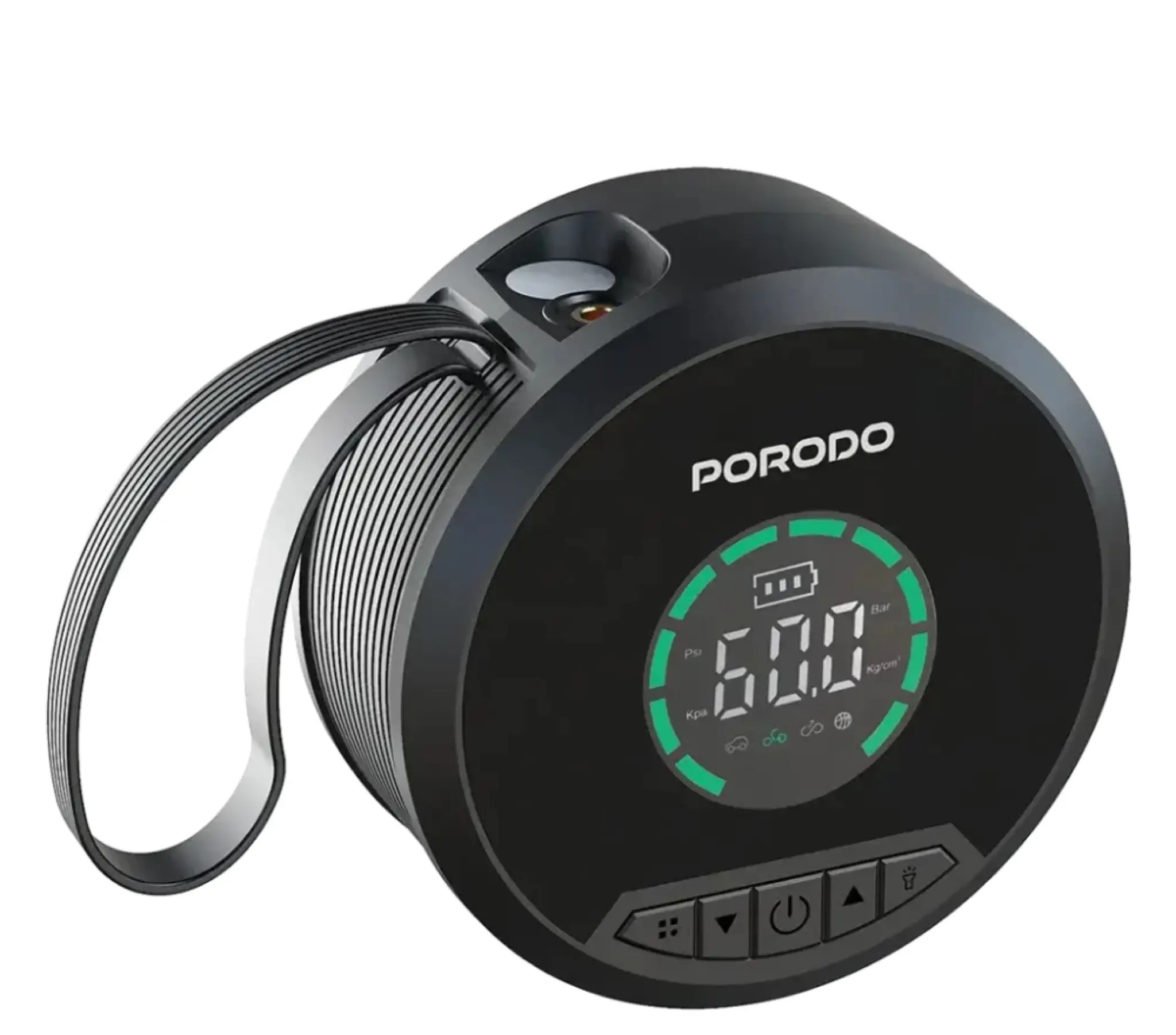 پاور بانک ، جامپ استارتر Porodo Gagefit Power Bank & jump Starter with Tire Inflator (G)