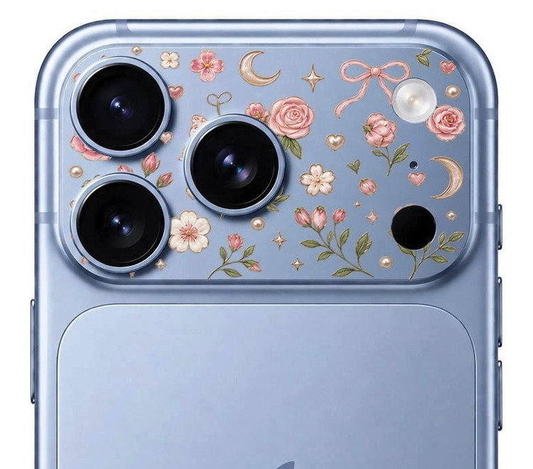 محافظ دور لنز طرح گل بلو Blueo Invisible Shock-Resistant Lens Protection (G)