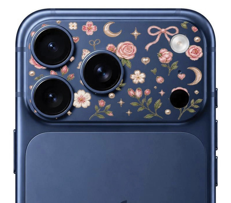 محافظ دور لنز طرح گل بلو Blueo Invisible Shock-Resistant Lens Protection (G)