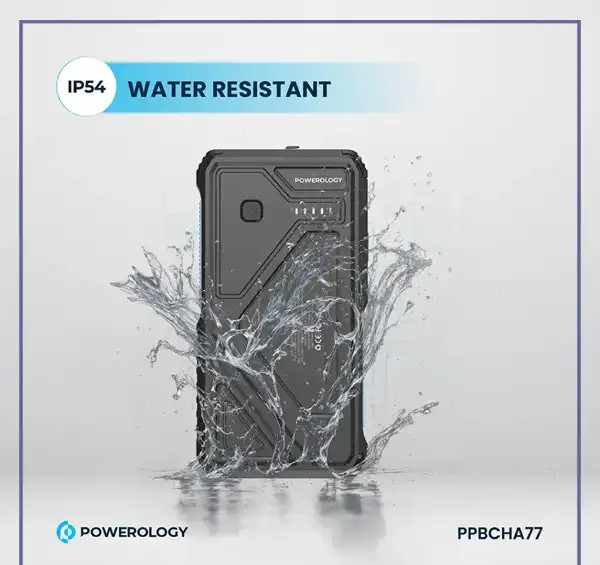پاوربانک خورشیدی 27000 با کابل متصل پاورولوژی PPBCHA77 (E)