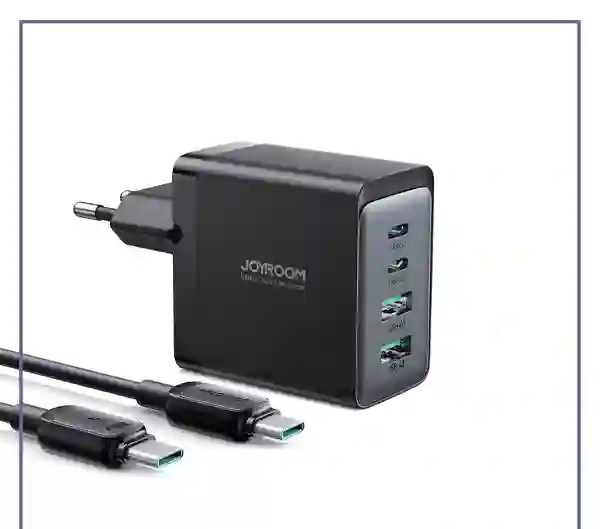 آداپتور شارژ 4 پورت 67 وات با کابل جویروم JR-TCG02 (E)