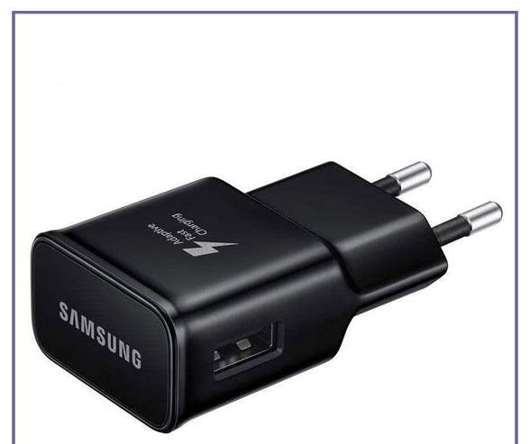 شارژر دیواری اورجینال فست سامسونگ روکارتنی 2پین EP-TA200 (E)